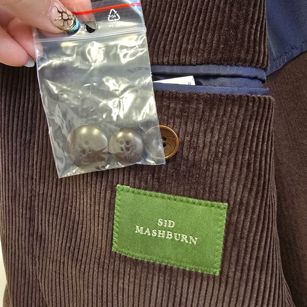 Sid Mashburn Kincaid No. 1 Brown Corduroy Sport Coat Jacket US 44R EU 54R NWOT - Picture 11 of 11